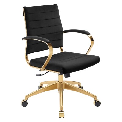 EEI-4281-BLK Jive Mid Back Performance Velvet Office Chair Black