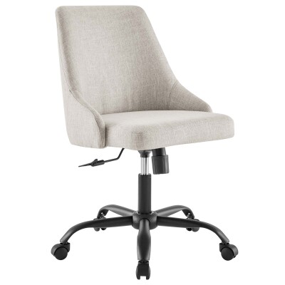 EEI-4371-BLK-BEI Designate Swivel Upholstered Office Chair Black Beige