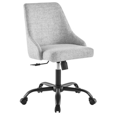 EEI-4371-BLK-LGR Designate Swivel Upholstered Office Chair Black Gray