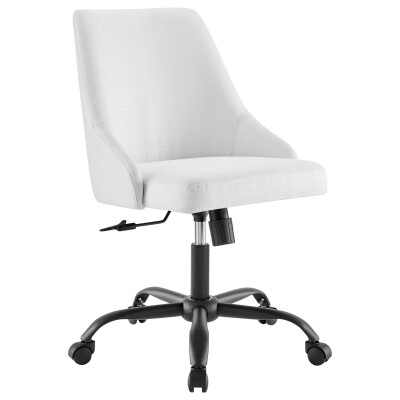 EEI-4371-BLK-WHI Designate Swivel Upholstered Office Chair Black White