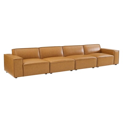 EEI-4710-TAN Restore Vegan Leather 4 Piece Sofa in Tan