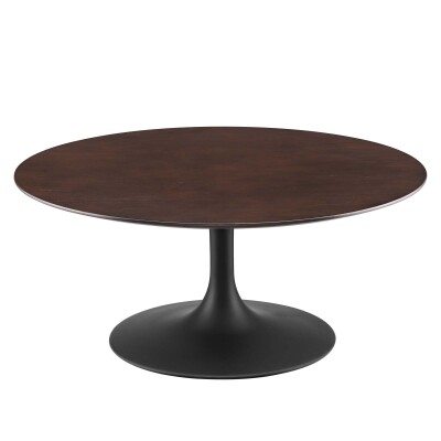 EEI-4882-BLK-CHE Lippa 36" Wood Coffee Table Black Cherry Walnut