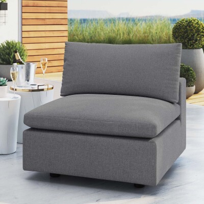 EEI-4905-SLA Commix Sunbrella® Outdoor Patio Armless Chair