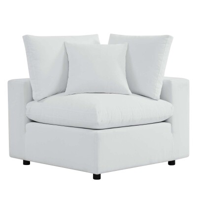 EEI-4907-WHI Commix Sunbrella® Outdoor Patio Corner Chair