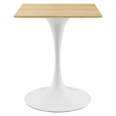 EEI-5162-WHI-NAT Lippa 24" Square Dining Table