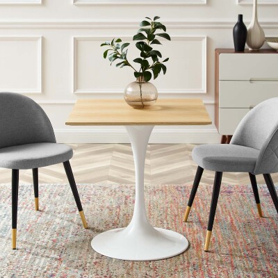 EEI-5164-WHI-NAT Lippa 28" Square Dining Table