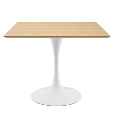 EEI-5166-WHI-NAT Lippa 36" Square Dining Table