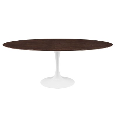 EEI-5196-WHI-CHE Lippa 78" Oval Dining Table