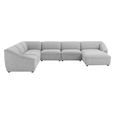 EEI-5413-LGR Comprise 7-Piece Sectional Sofa Light Gray