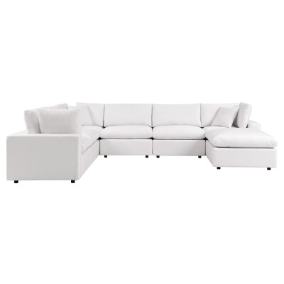EEI-5591-WHI Commix 7-Piece Outdoor Patio Sectional Sofa