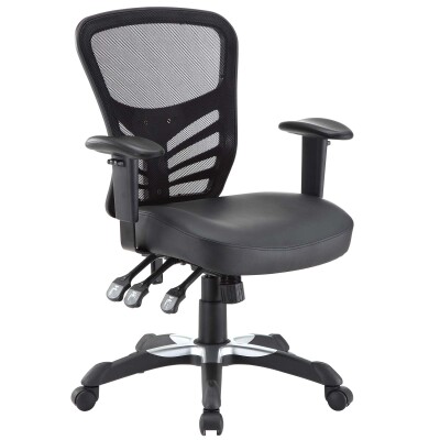 EEI-755-BLK Articulate Vinyl Office Chair Black