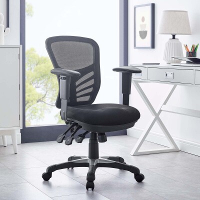EEI-757-BLK Articulate Mesh Office Chair Black