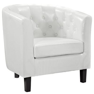 EEI-813-WHI Prospect Upholstered Vinyl Armchair White