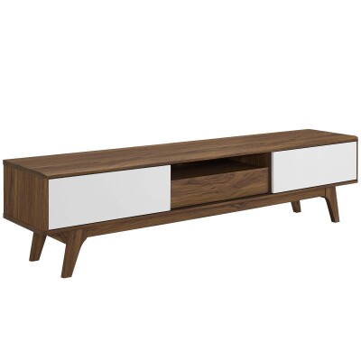 EEI-3304-WAL-WHI Envision 70" Media Console Wood TV Stand