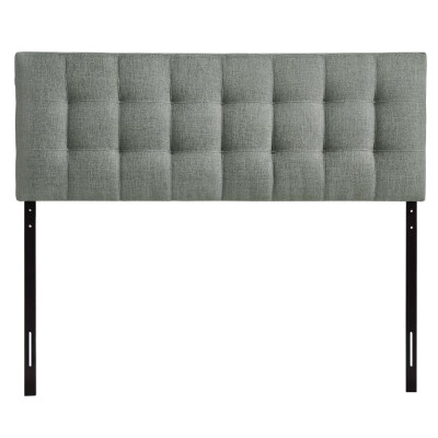 MOD-5041-GRY Lily Queen Upholstered Fabric Headboard Gray
