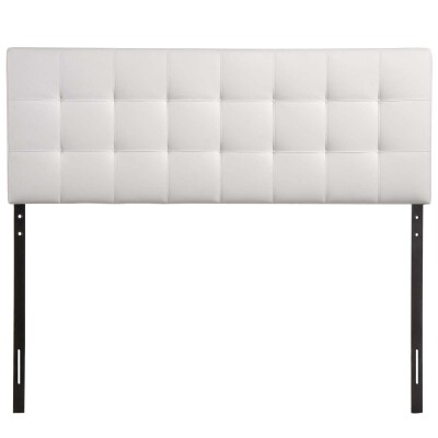 MOD-5130-WHI Lily Queen Upholstered Vinyl Headboard White