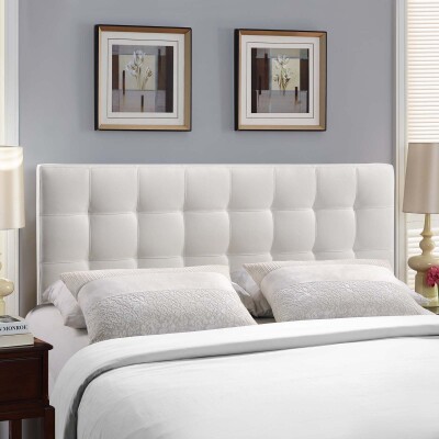MOD-5130-WHI Lily Queen Upholstered Vinyl Headboard White