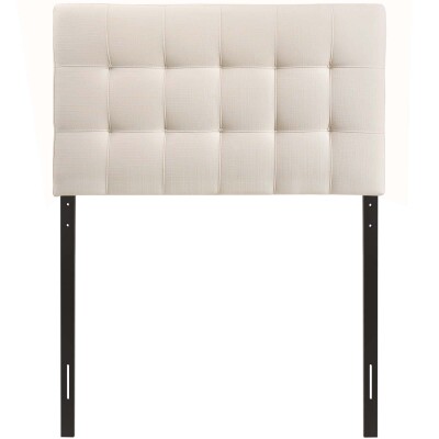 MOD-5148-IVO Lily Twin Upholstered Fabric Headboard Ivory