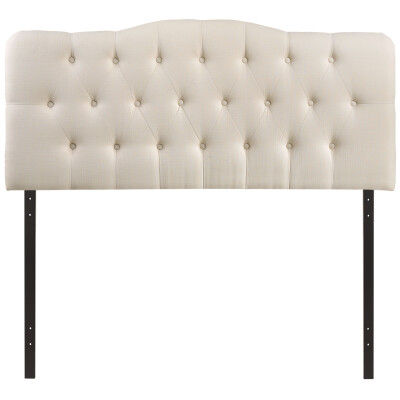 MOD-5154-IVO Annabel Queen Upholstered Fabric Headboard Ivory