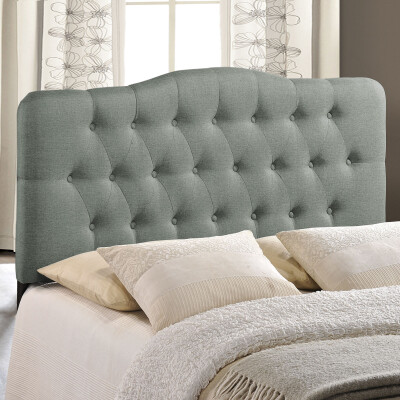 MOD-5158-GRY Annabel King Upholstered Fabric Headboard Gray
