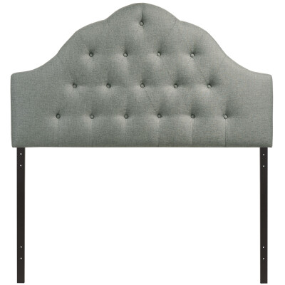 MOD-5162-GRY Sovereign Queen Upholstered Fabric Headboard Gray