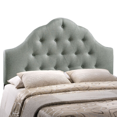 MOD-5162-GRY Sovereign Queen Upholstered Fabric Headboard Gray