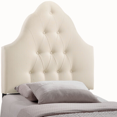 MOD-5168-IVO Sovereign Twin Upholstered Fabric Headboard Ivory
