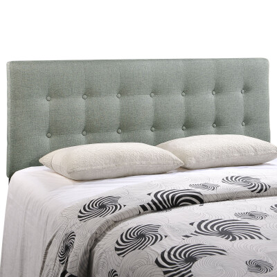 MOD-5170-GRY Emily Queen Upholstered Fabric Headboard Gray
