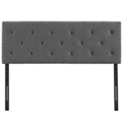 MOD-5372-GRY Terisa King Upholstered Fabric Headboard Gray