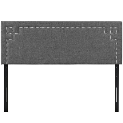 MOD-5402-GRY Josie Queen Upholstered Fabric Headboard Gray