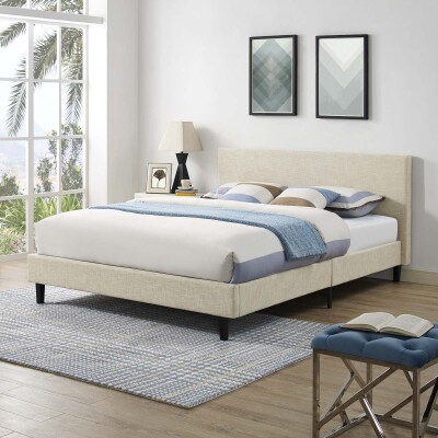 MOD-5418-BEI Anya Full Fabric Bed Beige