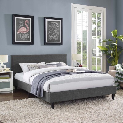 MOD-5418-GRY Anya Full Fabric Bed Gray