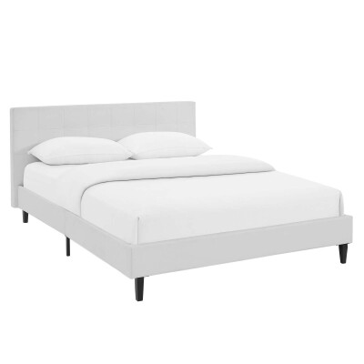 MOD-5423-WHI Linnea Full Faux Leather Bed White