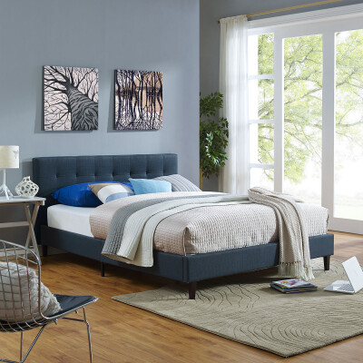MOD-5426-AZU Linnea Queen Fabric Bed Azure