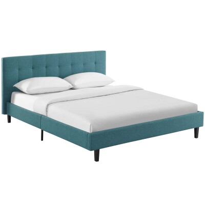 MOD-5426-TEA Linnea Queen Fabric Bed Teal