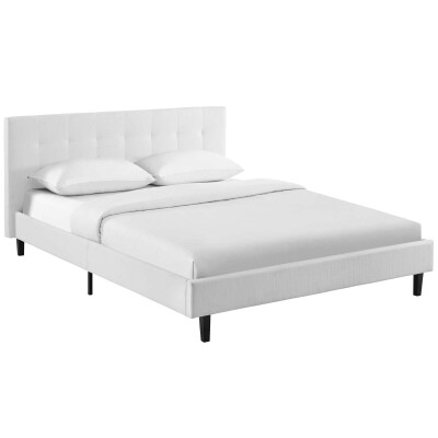 MOD-5426-WHI Linnea Queen Fabric Bed White