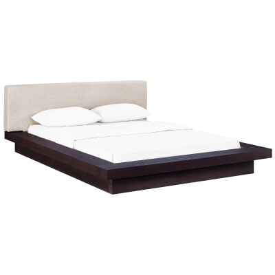 MOD-5721-CAP-BEI-SET Freja Queen Fabric Platform Bed