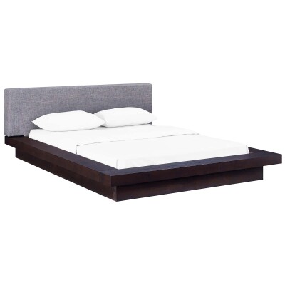 MOD-5721-CAP-GRY-SET Freja Queen Fabric Platform Bed