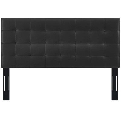 MOD-5854-BLK Paisley Tufted Full / Queen Upholstered Faux Leather Headboard Black