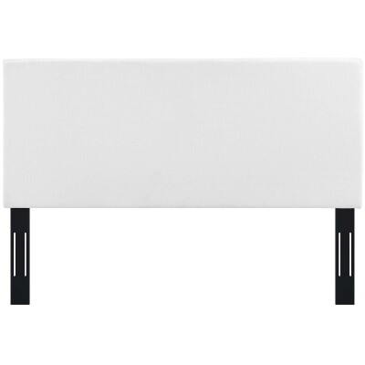 MOD-5880-WHI Taylor Full / Queen Upholstered Linen Fabric Headboard White