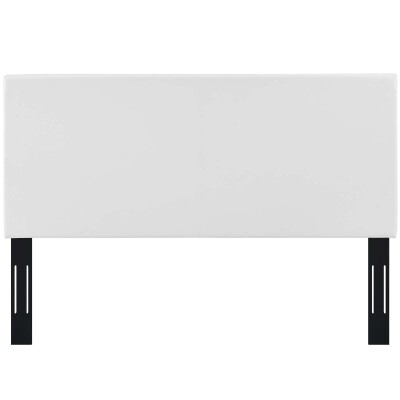 MOD-5882-WHI Taylor Full / Queen Upholstered Faux Leather Headboard White