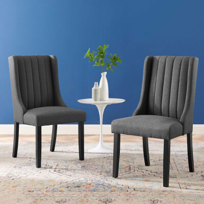 EEI-4245-GRY Renew Parsons Fabric Dining Side Chairs (Set of 2) Gray
