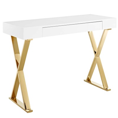 EEI-3032-WHI Sector Console Table