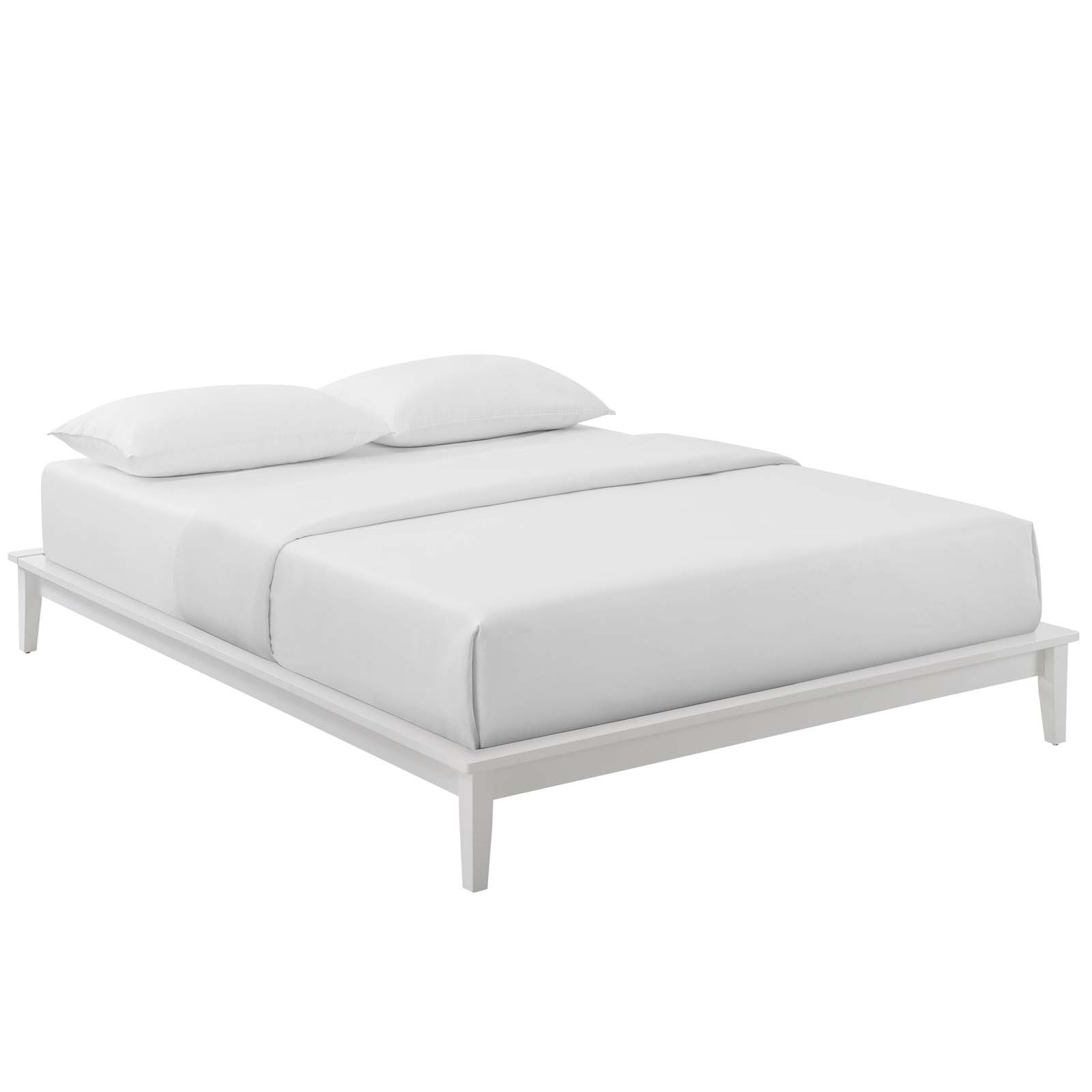 Lodge Queen Wood Platform Bed Frame White by Modway