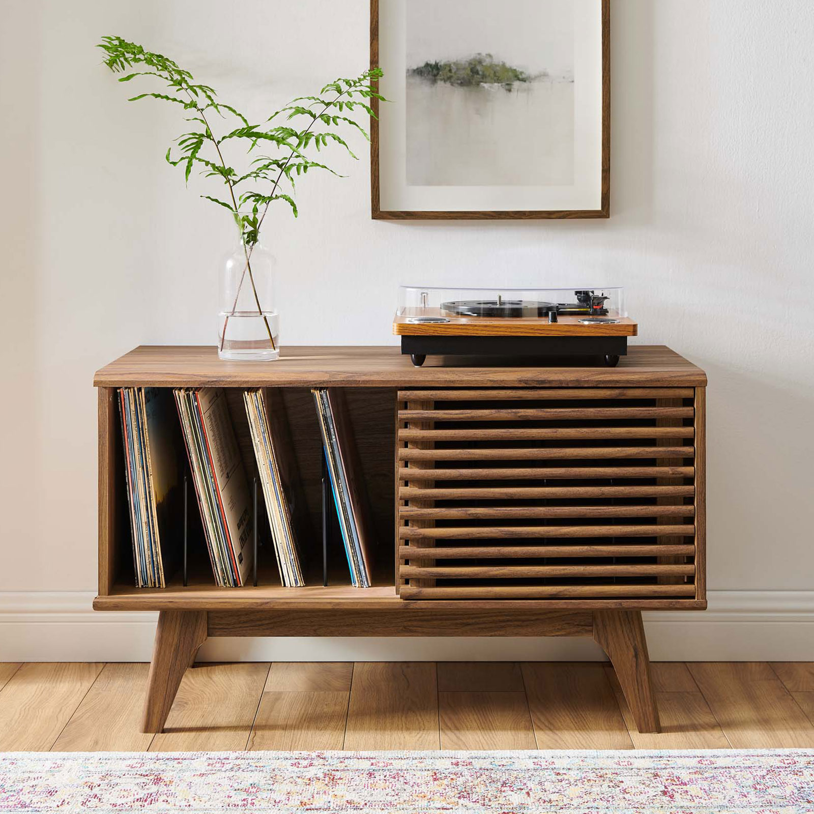 Vinyl Record Stand by Modway
