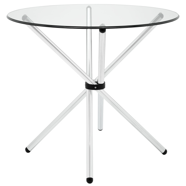 Baton Round Dining Table Clear