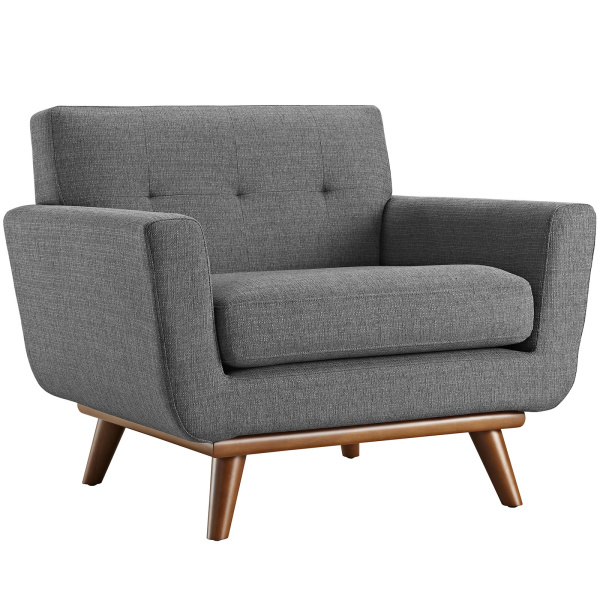 Engage Upholstered Fabric Armchair Gray