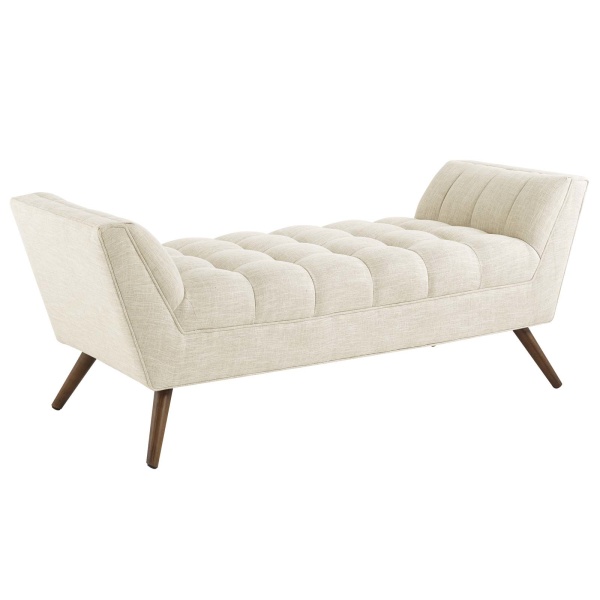 Response Medium Upholstered Fabric Bench Beige by Modway