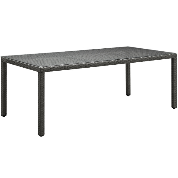 Sojourn 82" Outdoor Patio Dining Table Chocolate