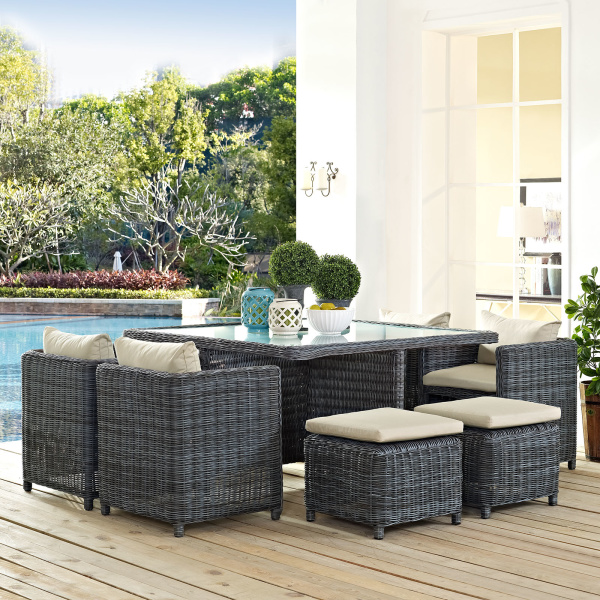 Outdoor Chair Cushion, Black, 19.5L x 6W 19.5H , Polyester | Kirkland's Home